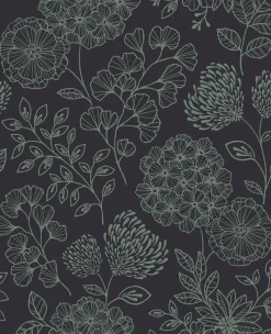 Brewster/ASP 2975-26206 Ada Charcoal Floral Wallpaper Sale