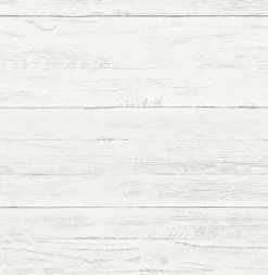 Brewster 2904-22307 Adair White Shiplap Wallpaper> Brick, Stone & Wood
