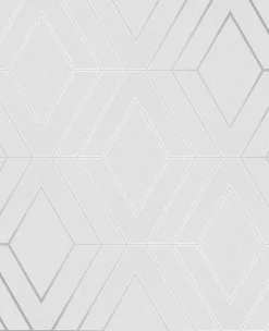 Brewster 2834-42340 Adaline Light Grey Geometric Wallpaper Hot