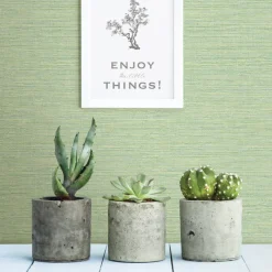 Brewster 3117-24284 Agave Green Faux Grasscloth Wallpaper Online