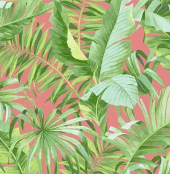 Brewster/ASP 2969-26055 Alfresco Coral Tropical Palm Wallpaper> Architectural