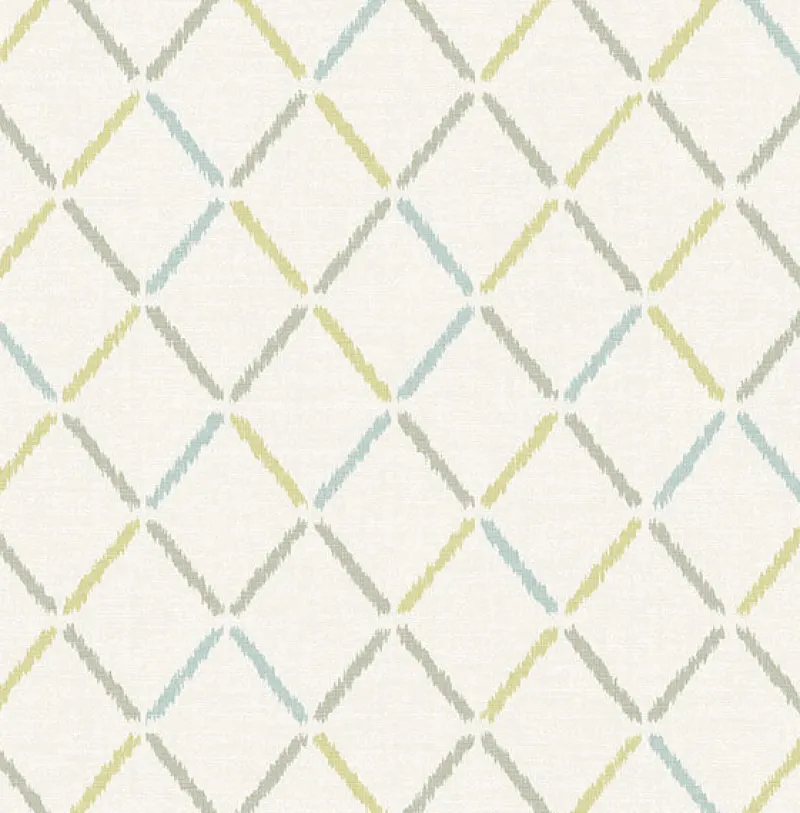 Brewster/ASP 2902-25533 Allotrope Multicolor Linen Geometric Wallpaper> Damask, Trellis & Geometrics