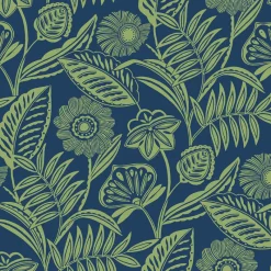 Brewster/ASP 2969-87527 Alma Blue Tropical Floral Wallpaper Sale