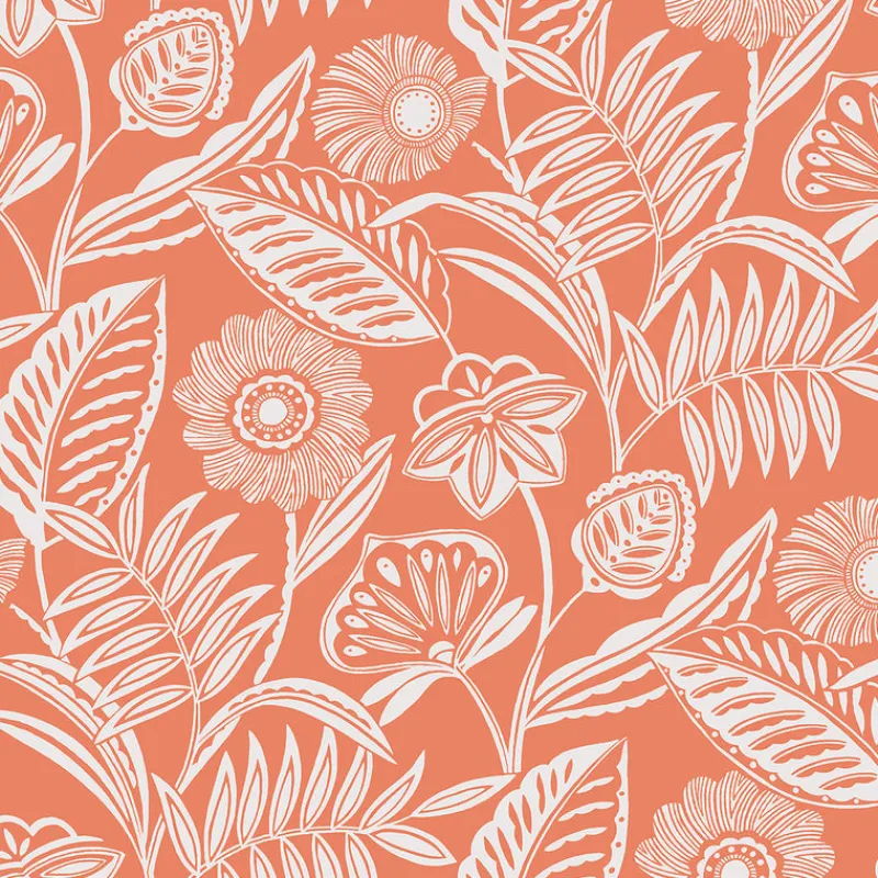 Brewster/ASP 2969-87528 Alma Coral Tropical Floral Wallpaper Outlet
