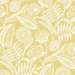 Brewster/ASP 2969-87529 Alma Yellow Tropical Floral Wallpaper Discount
