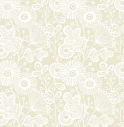 Brewster/ASP 2821-25108 Ana Cream Floral Wallpaper Outlet