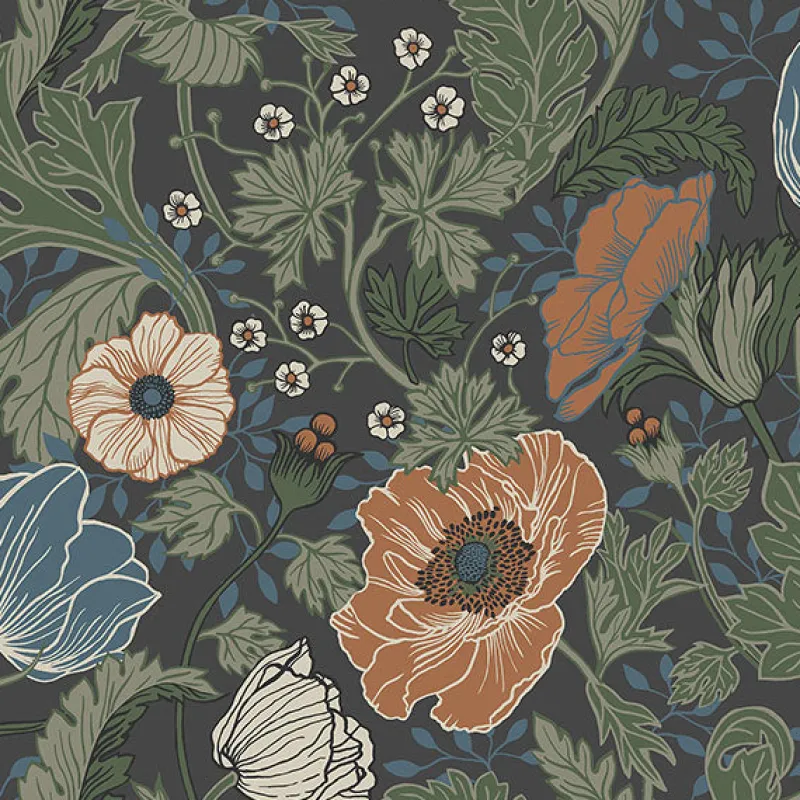 Brewster/ASP 2948-33003 Anemone Multicolor Floral Wallpaper> Architectural