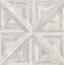 Brewster/ASP 2922-24017 Angeline White Geometric Wood Wallpaper> Brick, Stone & Wood