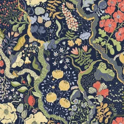 Brewster/ASP 2932-65101 Ann Blue Floral Vines Wallpaper Clearance