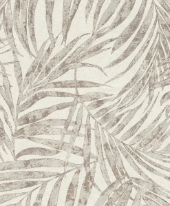 Brewster 4035-617412 Anzu Pewter Frond Wallpaper> Architectural