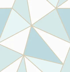 Brewster 2814-24978 Apex Blue Geometric Wallpaper Clearance