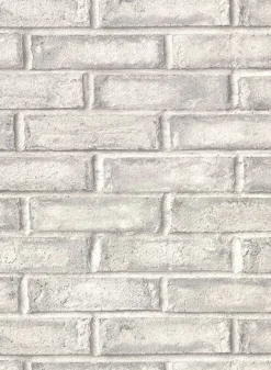 Brewster 2921-50108 Appleton Grey Faux Weathered Brick Wallpaper> Damask, Trellis & Geometrics