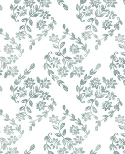 Brewster/ASP 2901-25431 Arabesque Teal Floral Trail Wallpaper Hot