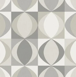 Brewster/ASP 2903-25843 Archer Grey Linen Geometric Wallpaper Discount