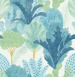 Brewster/ASP 2969-26045 Ari Teal Desert Oasis Wallpaper Best