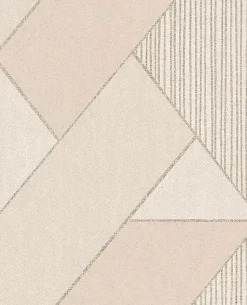 Brewster 395831 Art Deco Peach Glam Geometric Wallpaper Hot
