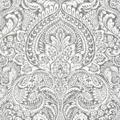 Brewster/ASP 4019-86444 Artemis Platinum Floral Damask Wallpaper Discount