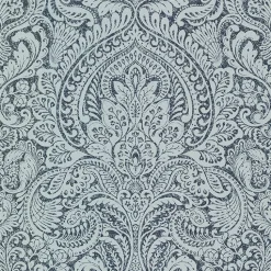 Brewster/ASP 4019-86442 Artemis Sapphire Floral Damask Wallpaper> Florals