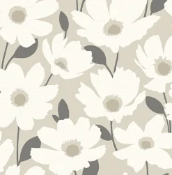 Brewster 2904-25675 Astera Beige Floral Wallpaper Online