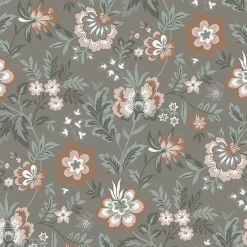 Brewster/ASP 2948-28002 Athena Grey Floral Wallpaper Outlet