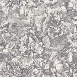 Brewster 307340 Auguste Charcoal Floral Wallpaper Outlet