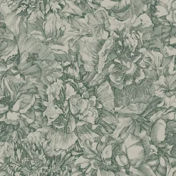 Brewster 307346 Auguste Green Floral Wallpaper Outlet