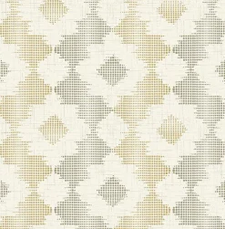 Brewster/ASP 2902-25522 Babylon Mustard Abstract Floral Wallpaper> Architectural