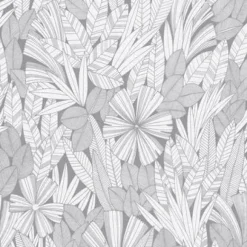 Brewster/ASP 4081-26344 Bannon Grey Leaves Wallpaper Online