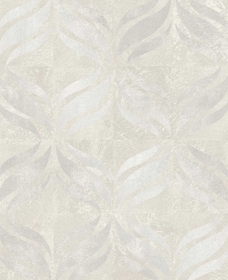 Brewster 2766-24425 Beallara Light Grey Ogee Wallpaper> Damask, Trellis & Geometrics