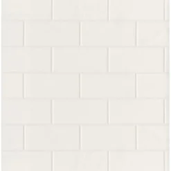 Brewster 2904-21399 Bettina White Paintable Subway Tile Wallpaper Clearance