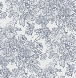 Brewster/ASP 2901-25411 Birds of Paraside Breeze Blue Floral Wallpaper Hot