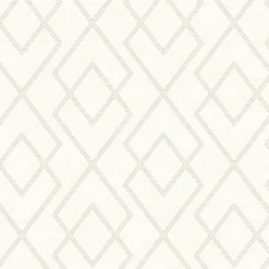 Brewster 3123-12423 Blaze Taupe Trellis Wallpaper> Florals
