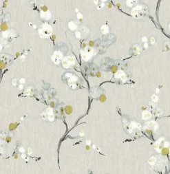 Brewster 2904-24308 Bliss Blue Floral Wallpaper> Architectural