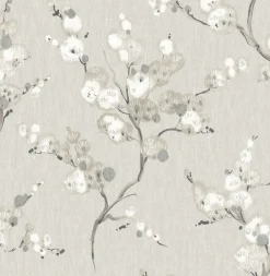 Brewster/ASP 2764-24306 Bliss Taupe Blossom Wallpaper> Damask, Trellis & Geometrics