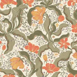 Brewster/ASP 2932-65119 Bodri Dark Green Tulip Garden Wallpaper Hot