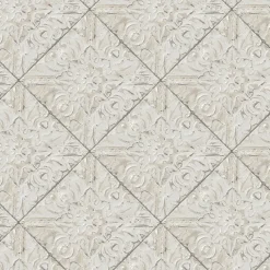 Brewster 3119-13094 Brandi Grey Metallic Faux Tile Wallpaper> Architectural