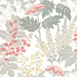 Brewster/ASP 2973-90014 Brie Pink Forest Flowers Wallpaper Outlet