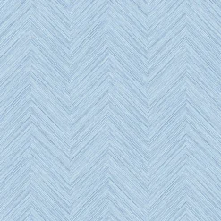 Brewster 3120-13677 Caladesi Light Blue Faux Linen Wallpaper> Florals