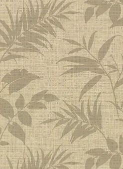 Brewster 2921-50806 Chandler Khaki Botanical Faux Grasscloth Wallpaper> Damask, Trellis & Geometrics