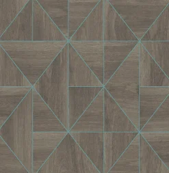 Brewster 2896-25322 Cheverny Brown Wood Tile Wallpaper Discount