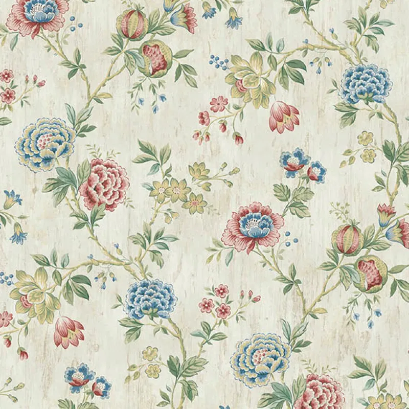 Brewster 3123-02211 Chrysanthemum Multicolor Jacobean Wallpaper Sale