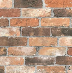 Brewster 2904-22300 Cody Rust Reclaimed Bricks Wallpaper> Brick, Stone & Wood
