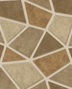 Brewster 2896-25351 Coty Brass Geometric Patchwork Wallpaper Hot