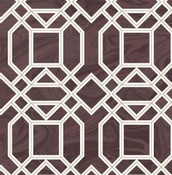 Brewster/ASP 2763-24223 Daphne Maroon Trellis Wallpaper> Florals