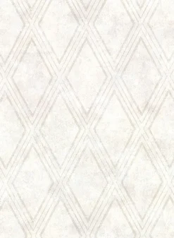 Brewster 2921-51007 Dartmouth Cream Faux Plaster Geometric Wallpaper New