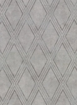 Brewster 2921-51008 Dartmouth Grey Faux Plaster Geometric Wallpaper Online