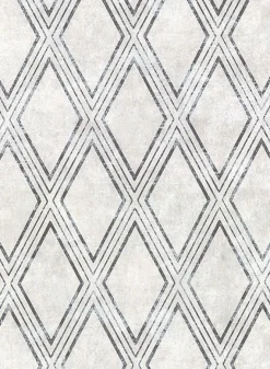 Brewster 2921-51000 Dartmouth Light Grey Faux Plaster Geometric Wallpaper Clearance