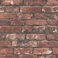 Brewster 2767-21258 Davis Dark Red Exposed Brick Texture Wallpaper Outlet