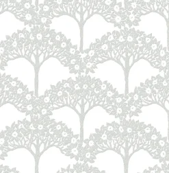 Brewster/ASP 2970-26110 Dawson Light Grey Magnolia Tree Wallpaper> Architectural