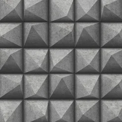 Brewster 4020-78619 Dax Black 3D Geometric Wallpaper